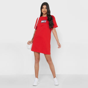 Tommy Jeans dámské červené šaty - S (XNL)